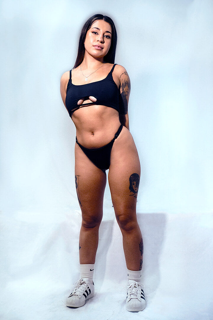 Bikini Tiritas Corazón Negro