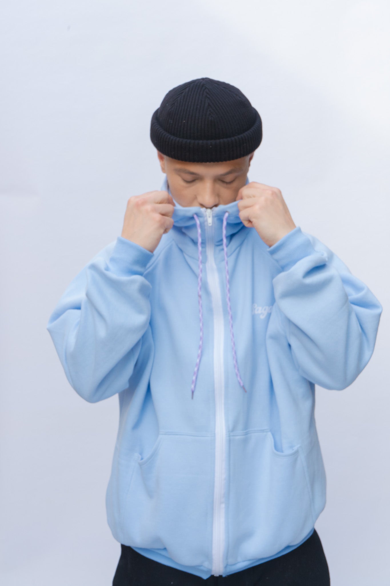 Commuter Zip Hoodie celeste