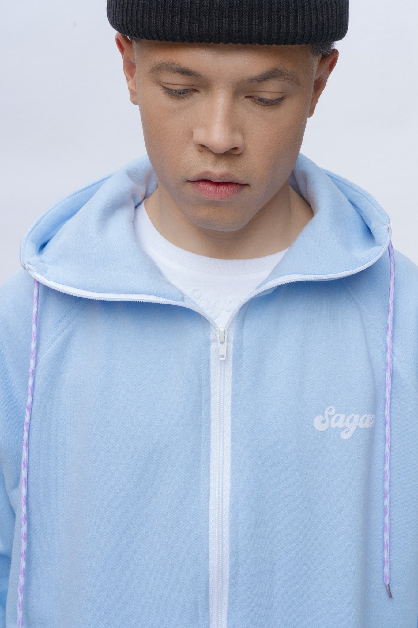 Commuter Zip Hoodie celeste