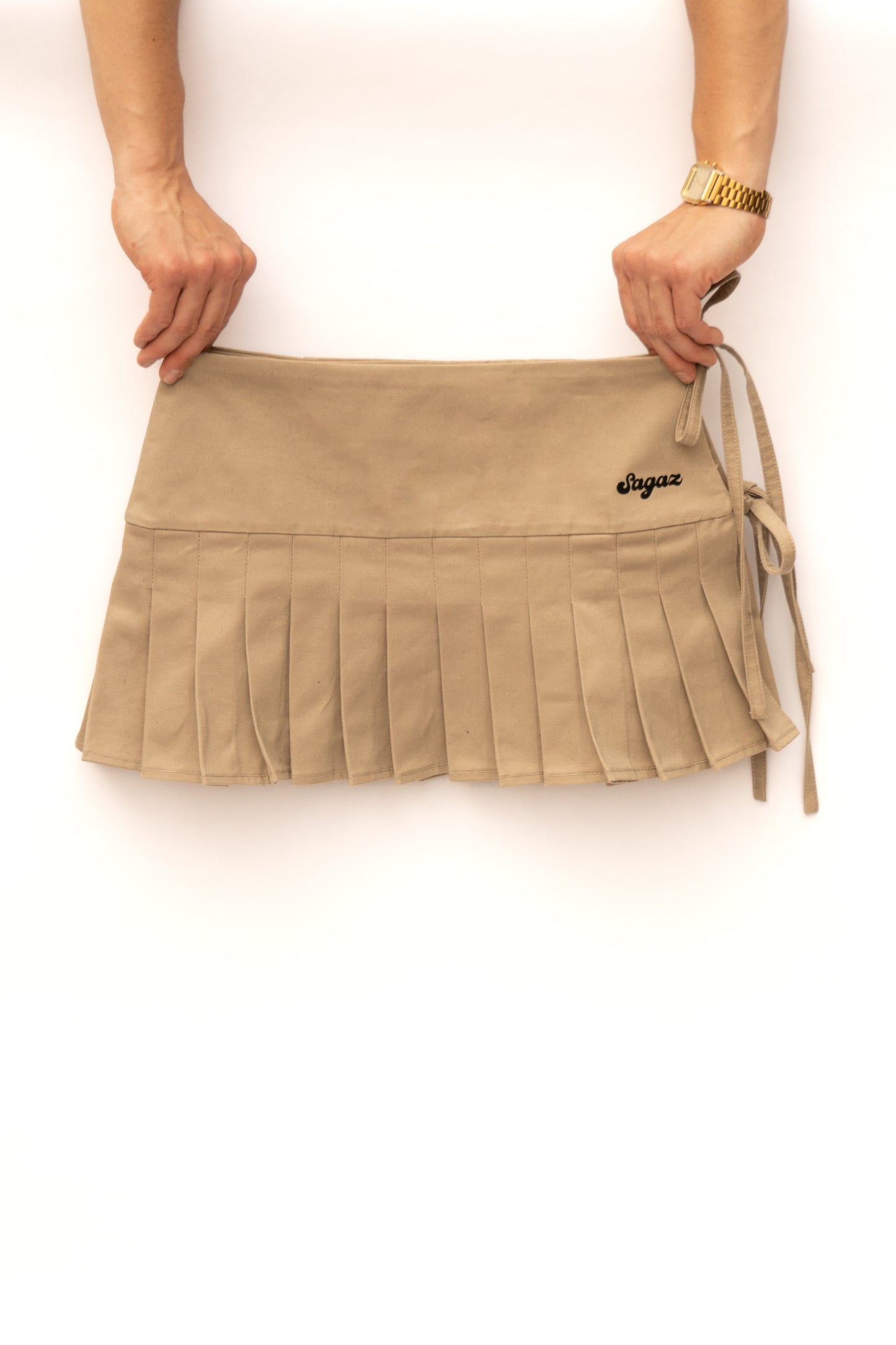 2 piece skirt and pants beige