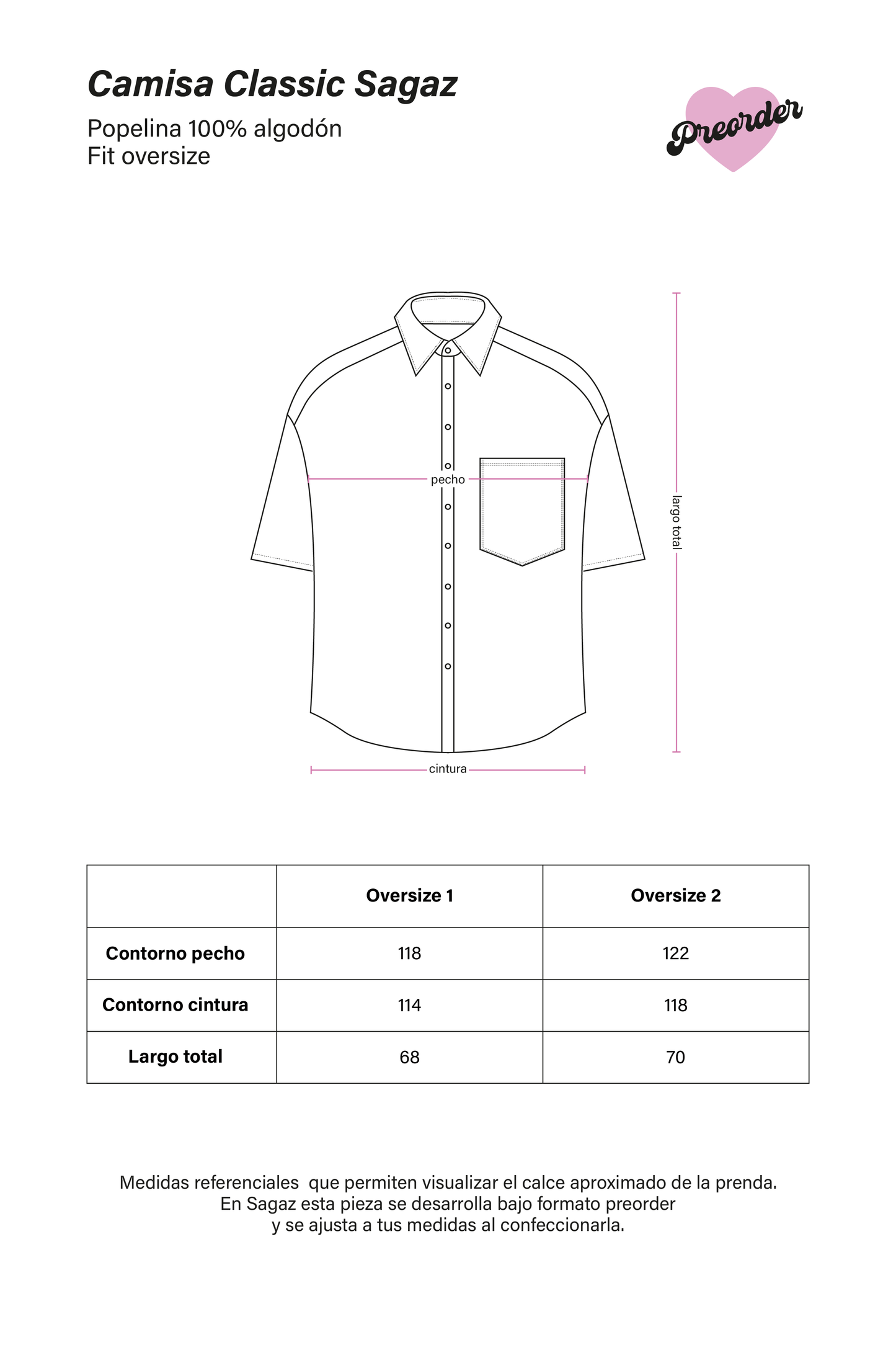 Camisa Classic sagaz rosada