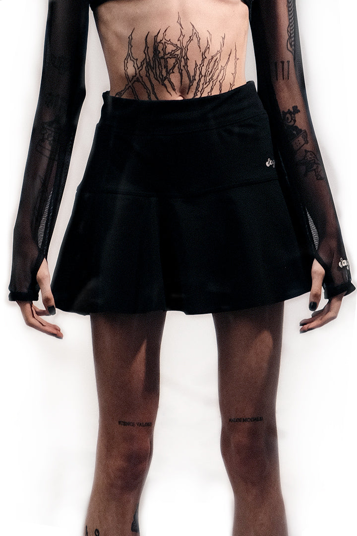 Falda Short Vuelos Negra - Main Image