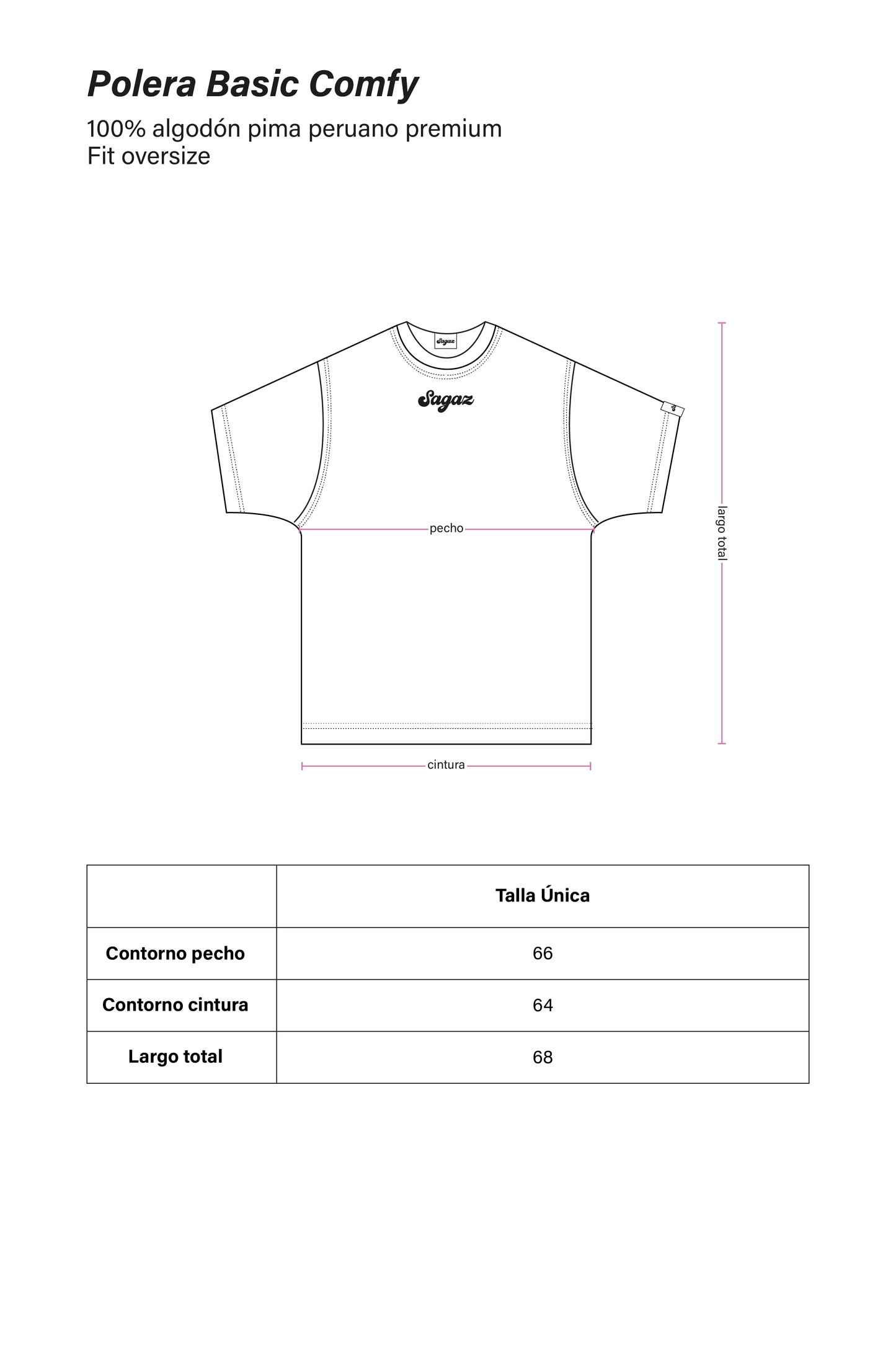 Polera basic comfy rosada