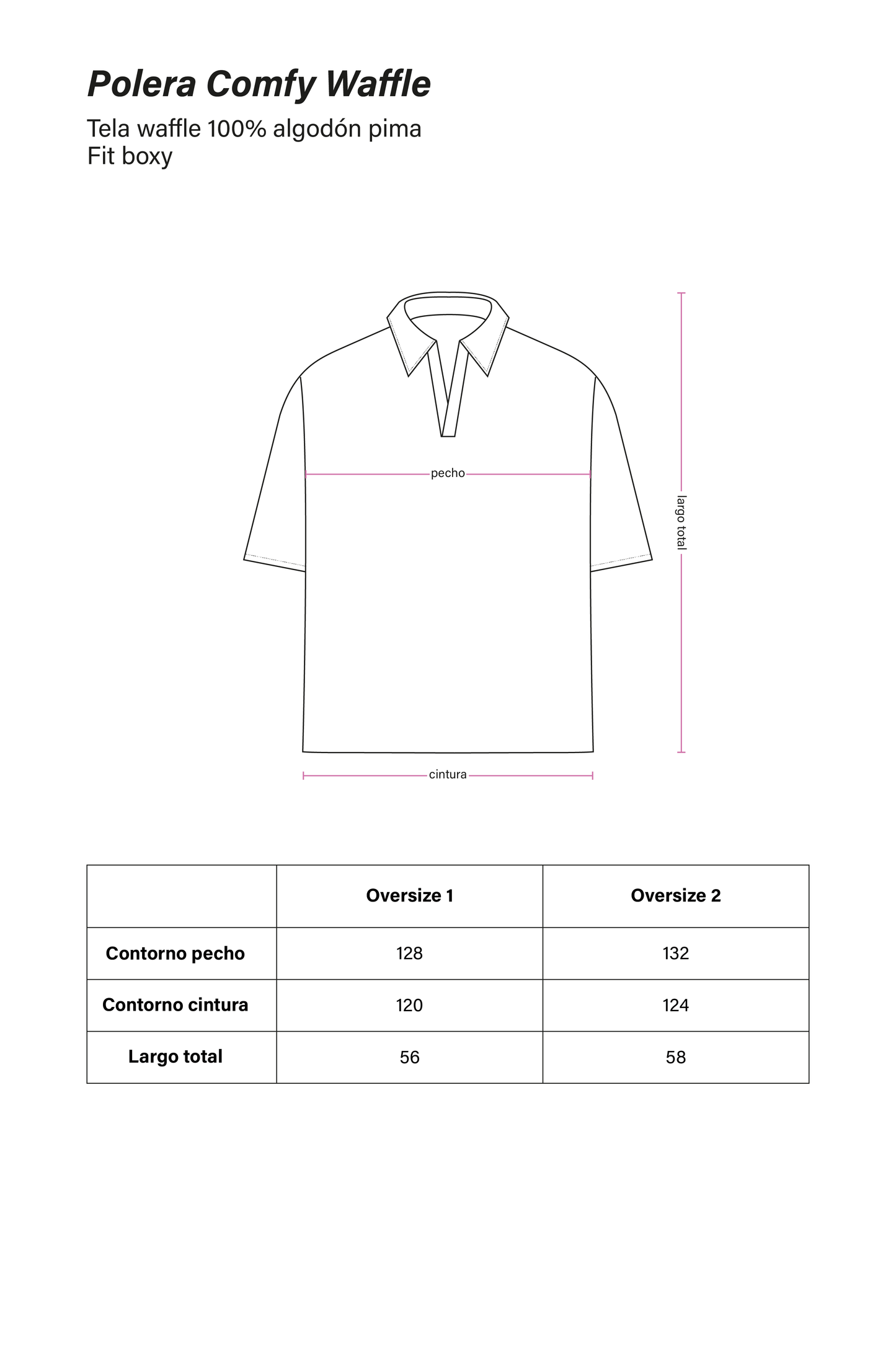 Polera comfy waffle blanca
