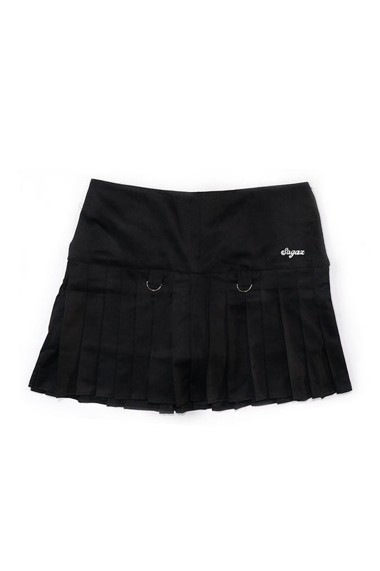 Falda Short Tablas Negra