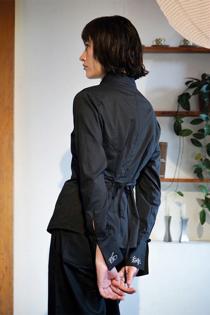 Tailored "Knot" Shirt  Black