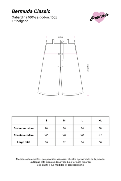 Bermuda Classic sagaz negra