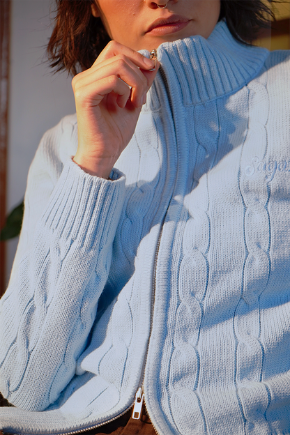 Musubi Zip Sweater baby blue