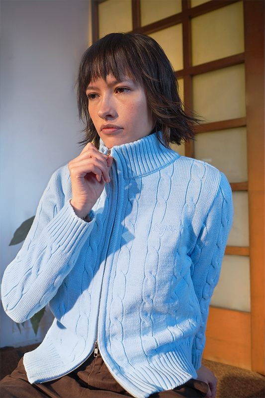 Musubi Zip Sweater baby blue