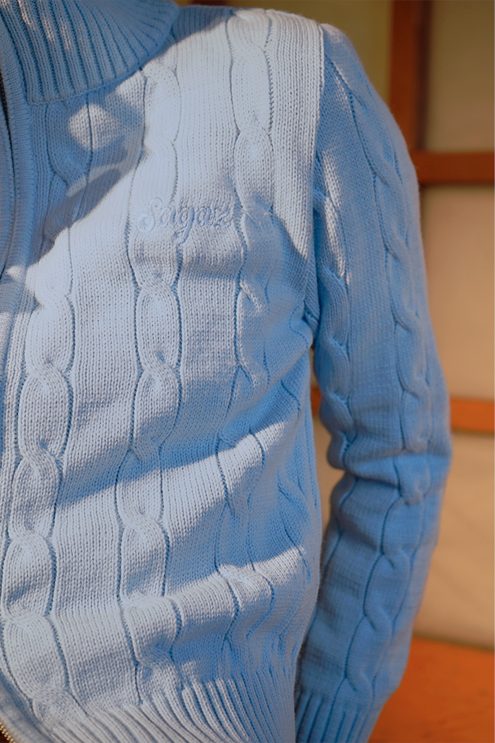 Musubi Zip Sweater baby blue