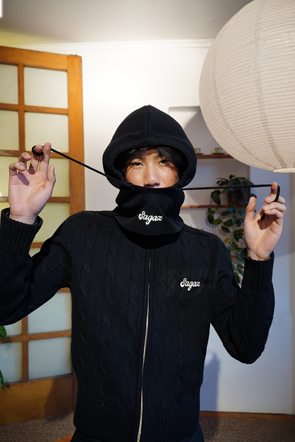Musubi Zip Sweater black