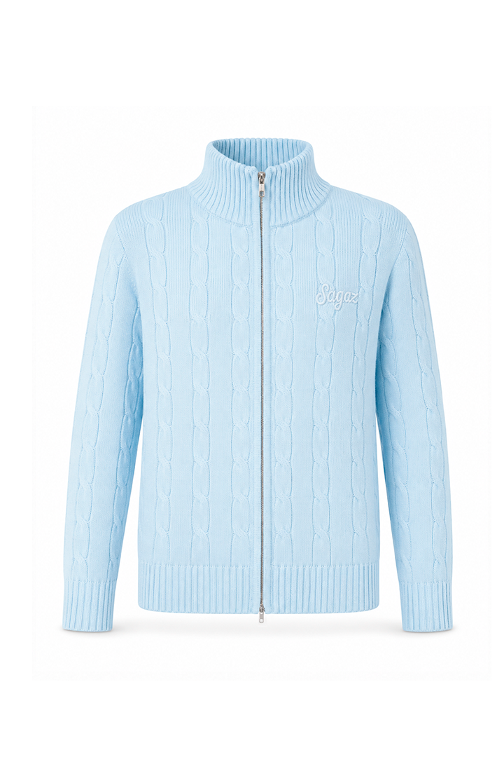 Musubi Zip Sweater baby blue