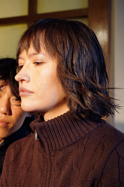Musubi Zip Sweater brown