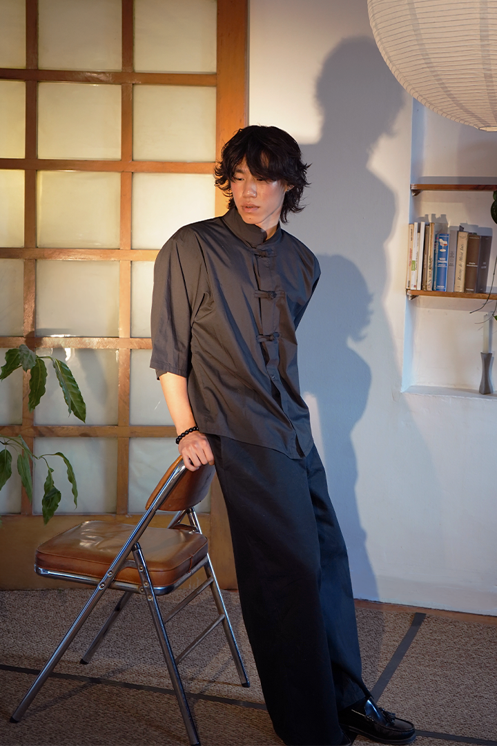 Oversize "Knot" Shirt black