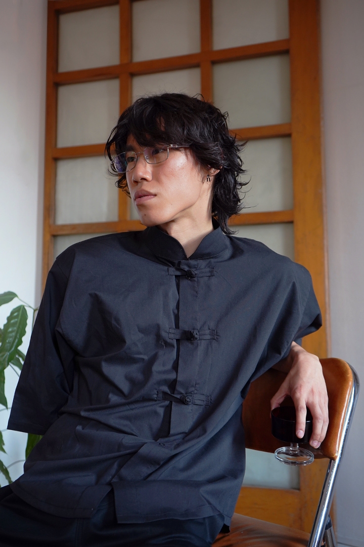 Oversize "Knot" Shirt black