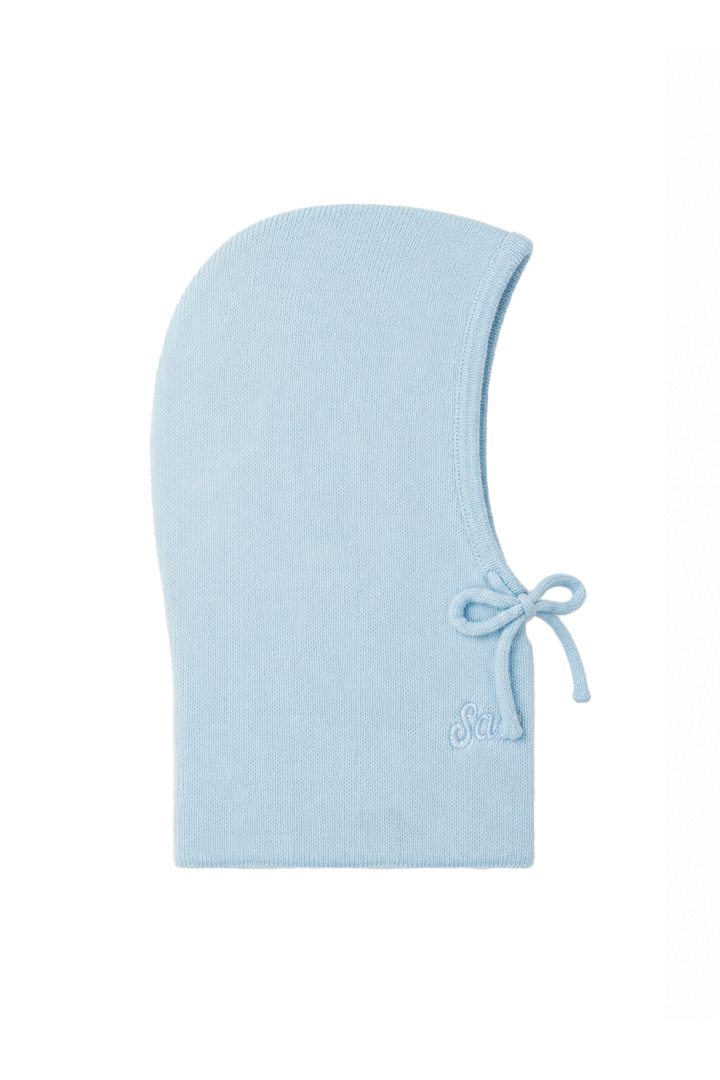 Ribbed Balaclava baby blue