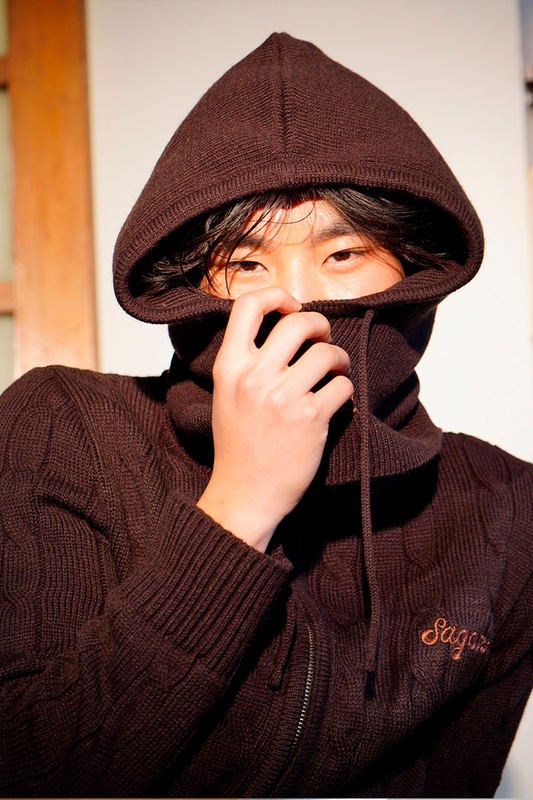 Ribbed Balaclava brown
