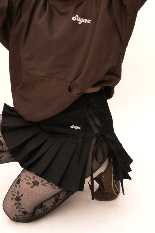 Pleated skirt black