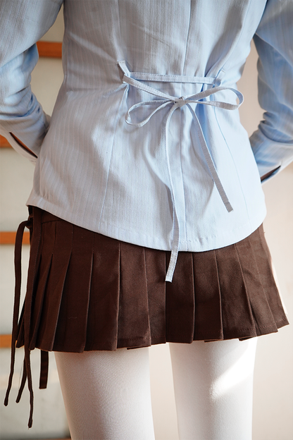 Tailored "Knot" Shirt Baby blue