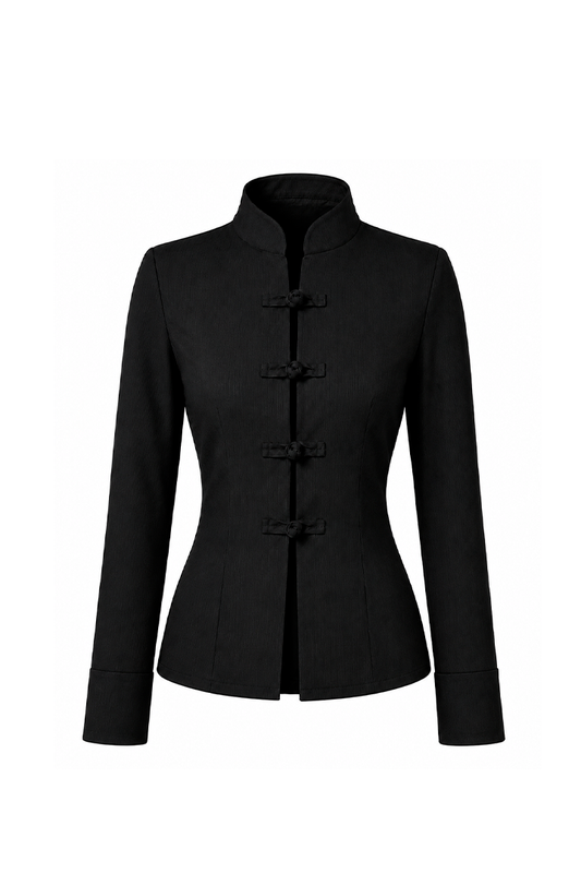 Tailored "Knot" Shirt  Black