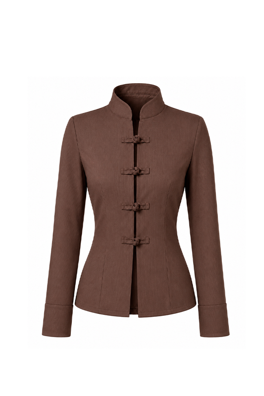 Tailored "Knot" Shirt  Brown