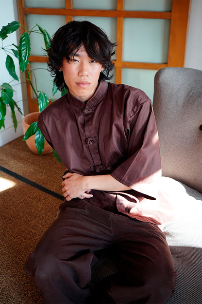 Oversize "Knot" Shirt brown