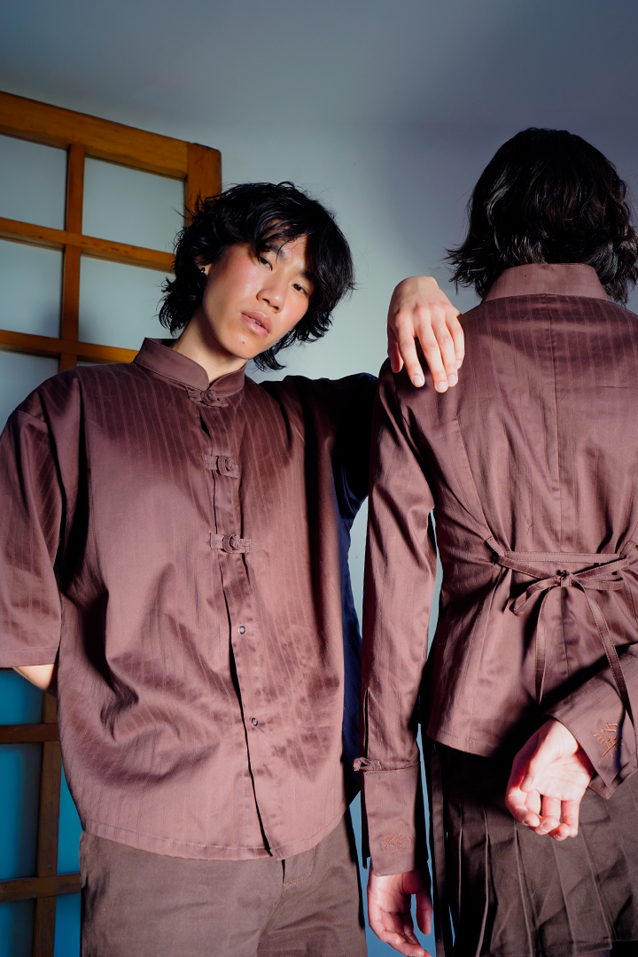 Oversize "Knot" Shirt brown