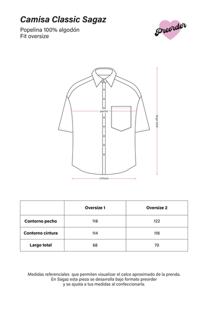 Camisa Classic sagaz celeste