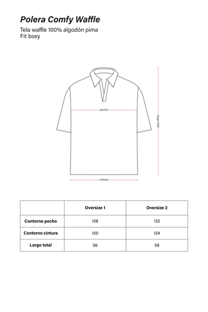 Polera comfy waffle negra