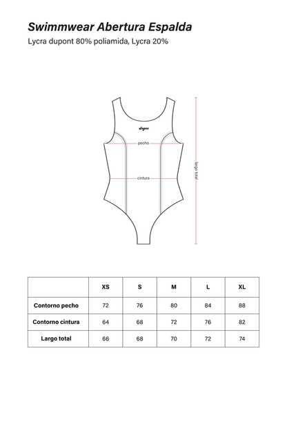 Body - Swimmwear Abertura Espalda Negro